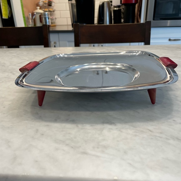 Vintage Mid Century Stainless Steel Serving Dish - Picture 3 of 6